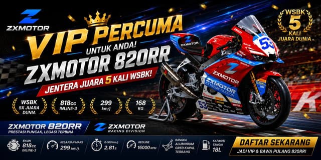 OnePlay VIP — free ZXMOTOR 820RR superbike giveaway, Malaysia